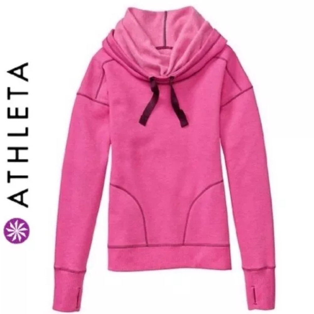 Athleta Copperfield Tube Neck Pullover Hoodie Top Size Small